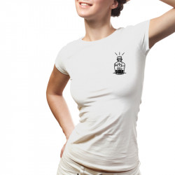 Camiseta blanca de mujer con diseño delantero de Bottled Storm